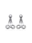 Boucles d'Oreilles Symbole Infini en Argent Sterling 925 avec Fermoir Poussette - Élégantes et Symboliques