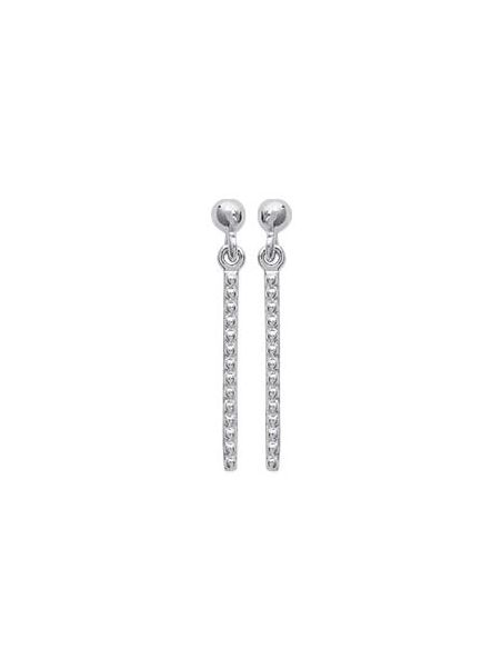 Boucles d'Oreilles Tige Pendante en Argent Sterling 925 avec Fermoir Poussette - Sophistiquées et Tendance