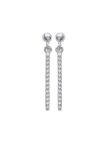 Boucles d'Oreilles Tige Pendante en Argent Sterling 925 avec Fermoir Poussette - Sophistiquées et Tendance