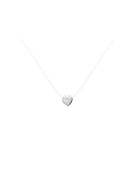 Collier Transparent Coeur - Argent 925