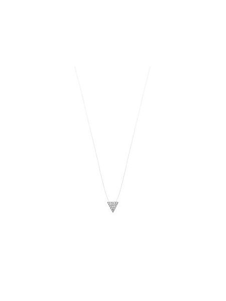 Collier Triangle aux Diamants - Argent 925 - Nylon - Oxyde de Zirconium