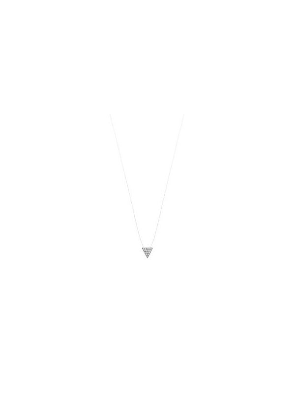 Collier Triangle aux Diamants - Argent 925 - Nylon - Oxyde de Zirconium