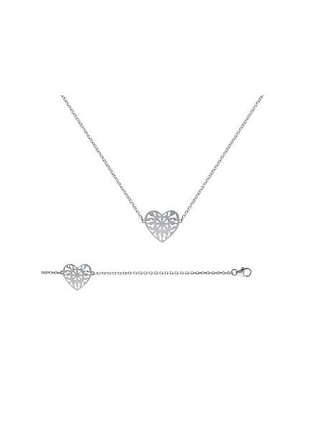 Bracelet Chaîne en Argent Sterling 925 avec Pendentif Cœur - Élégance Romantique et Intemporelle