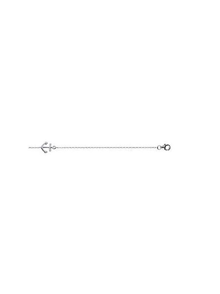 Bracelet Chaîne en Argent Sterling 925 avec Pendentif Ancre Marine - Élégance Nautique Intemporelle