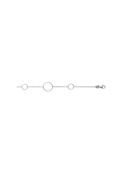 Bracelet Chaîne en Argent Sterling 925 avec Quatre Anneaux - Design Moderne et Symbolique