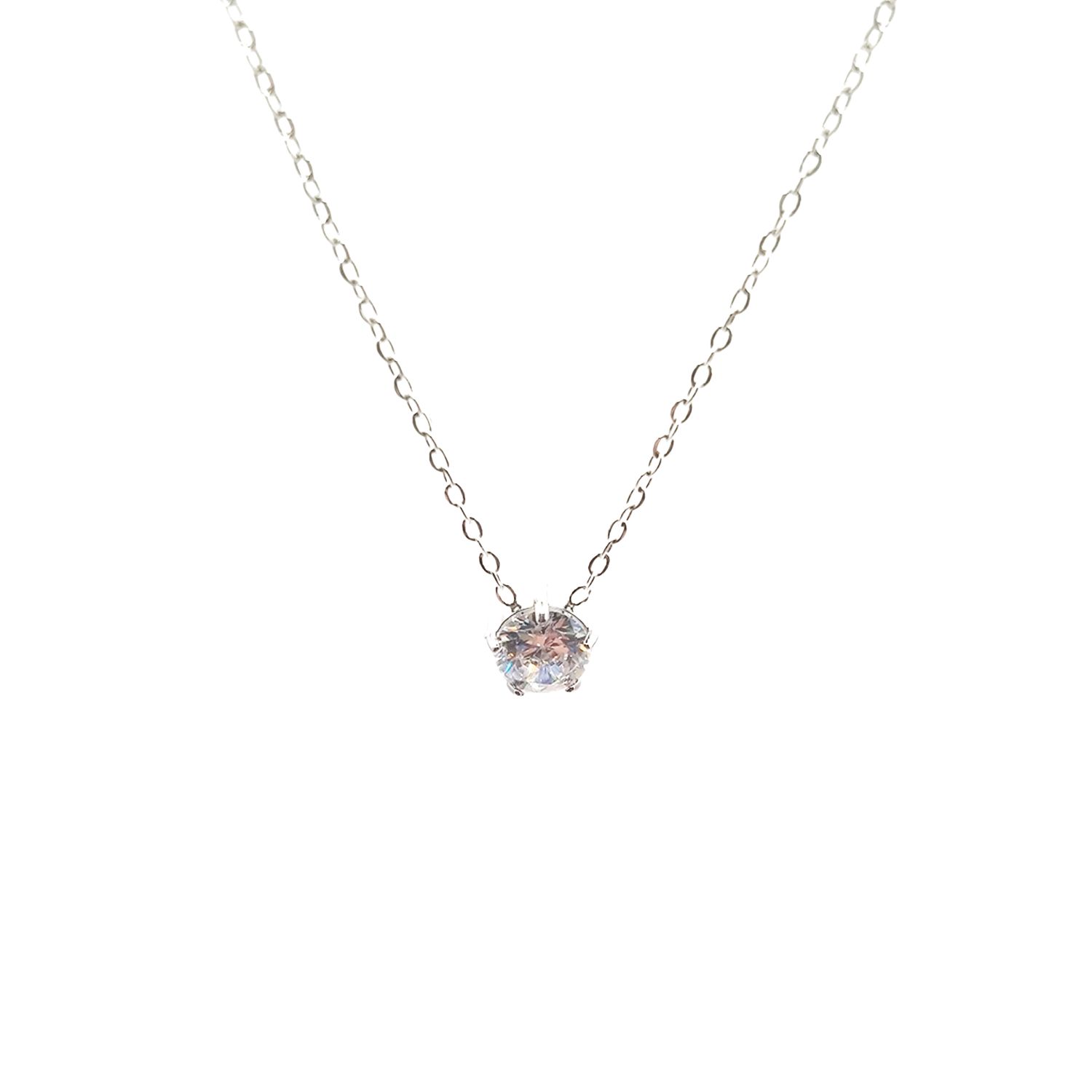 Collier Solitaire en Acier Inoxydable en Forme de Poire avec Zircon - Élégance Durable et Chic