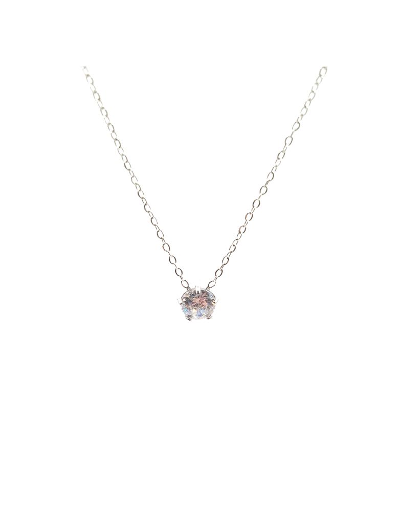 Collier Solitaire en Acier Inoxydable en Forme de Poire avec Zircon - Élégance Durable et Chic