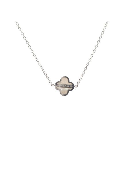 Collier en Acier Inoxydable Argenté avec Solitaire en Zircon – Éclat Élégant et Intemporel