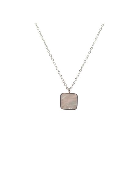 Collier en Acier Inoxydable Argenté avec Solitaire en Zircon – Éclat Élégant et Intemporel