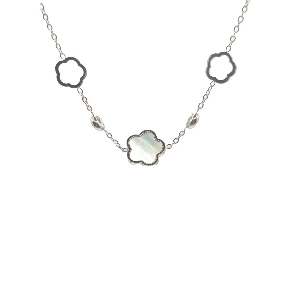 Collier en Acier Inoxydable Argenté avec Solitaire en Zircon – Éclat Élégant et Intemporel