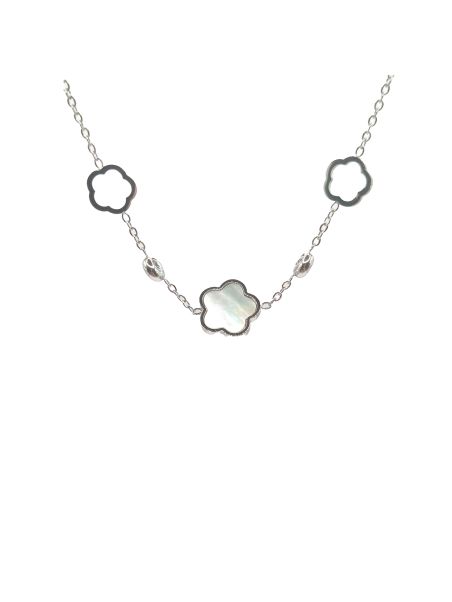 Collier en Acier Inoxydable Argenté avec Solitaire en Zircon – Éclat Élégant et Intemporel