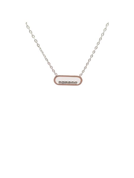 Collier en Acier Inoxydable Argenté avec Solitaire en Zircon – Éclat Élégant et Intemporel