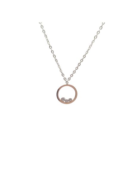 Collier en Acier Inoxydable Argenté avec Solitaire en Zircon – Éclat Élégant et Intemporel