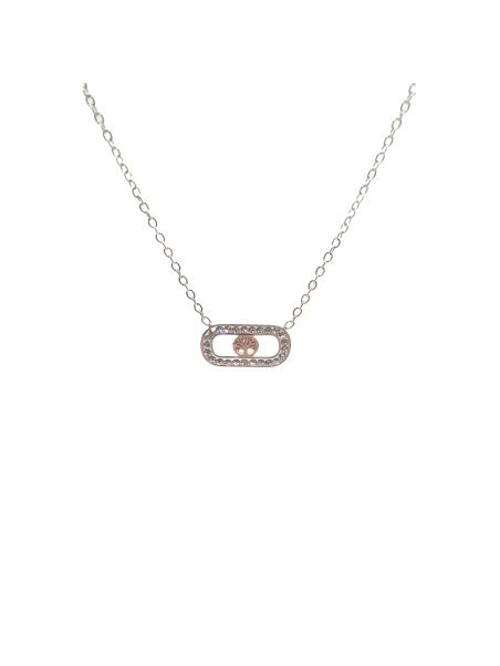 Collier en Acier Inoxydable Argenté avec Solitaire en Zircon – Éclat Élégant et Intemporel