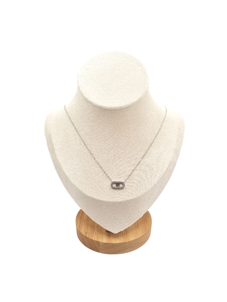 Collier en Acier Inoxydable Argenté avec Solitaire en Zircon – Éclat Élégant et Intemporel