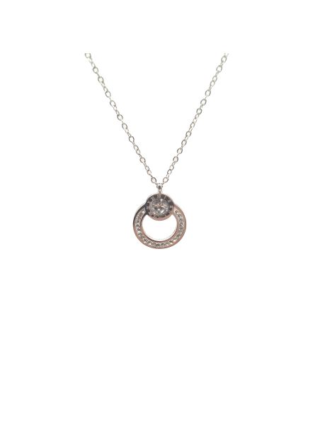 Collier en Acier Inoxydable Argenté avec Solitaire en Zircon – Éclat Élégant et Intemporel