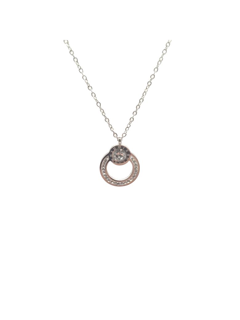 Collier en Acier Inoxydable Argenté avec Solitaire en Zircon – Éclat Élégant et Intemporel