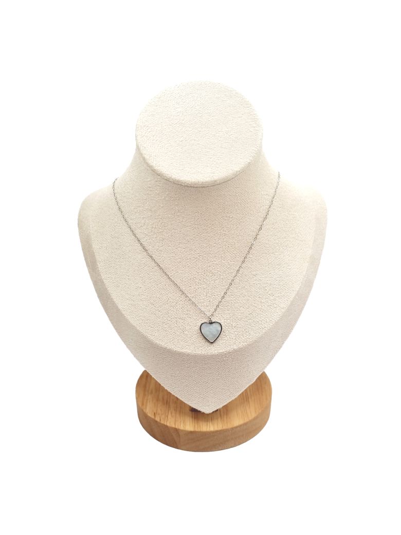 Collier en Acier Inoxydable Argenté avec Solitaire en Zircon – Éclat Élégant et Intemporel