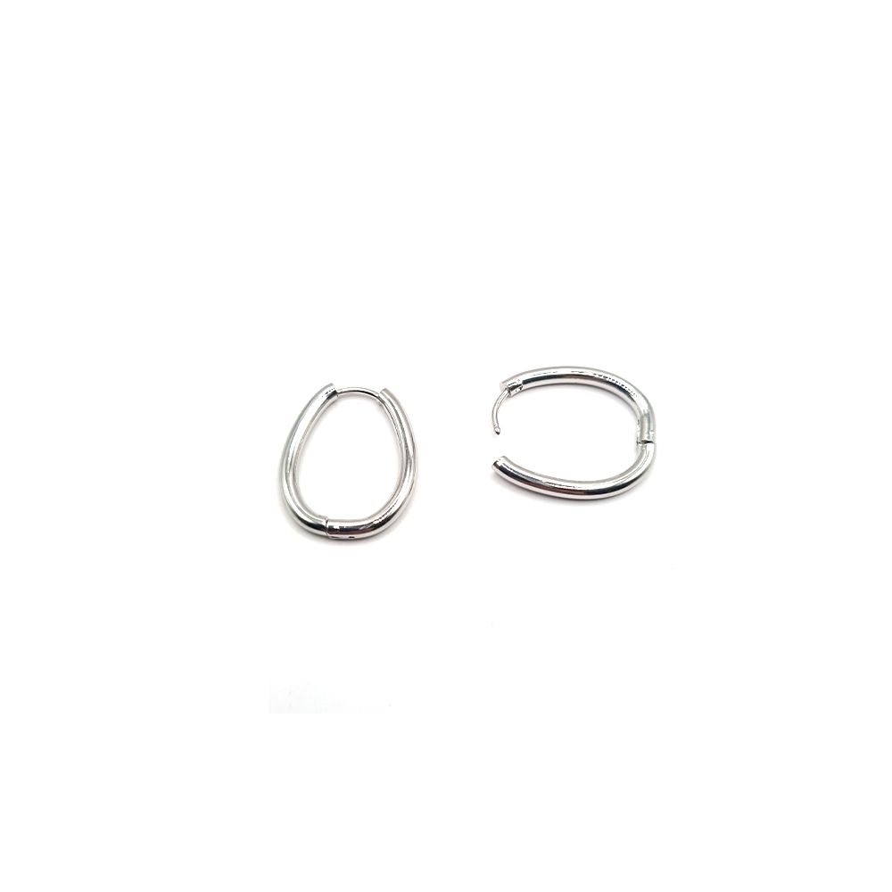 Boucles d'Oreilles en Acier Inoxydable Argenté Créoles 30mm – Classique et Intemporel