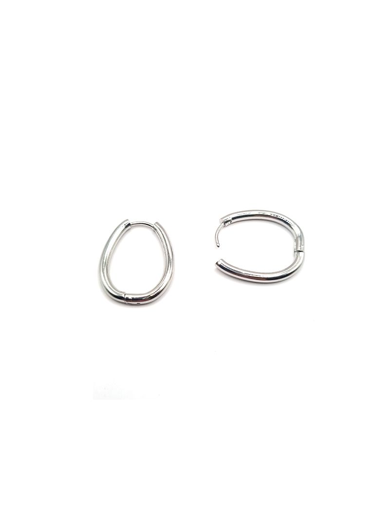 Boucles d'Oreilles en Acier Inoxydable Argenté Créoles 30mm – Classique et Intemporel