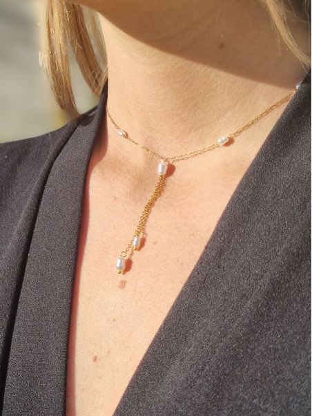 copy ofCollier en acier inoxydable avec pendentif maillon doré