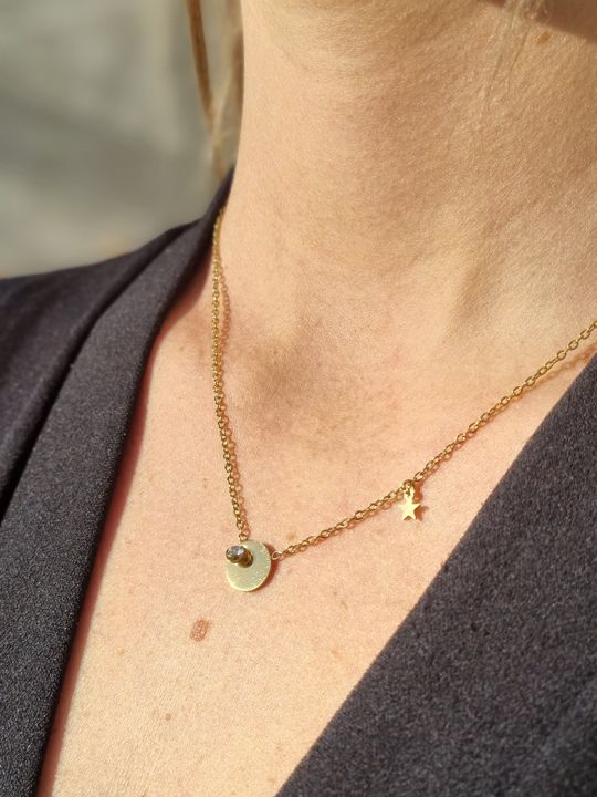 copy ofcopy ofCollier en acier inoxydable avec pendentif maillon doré