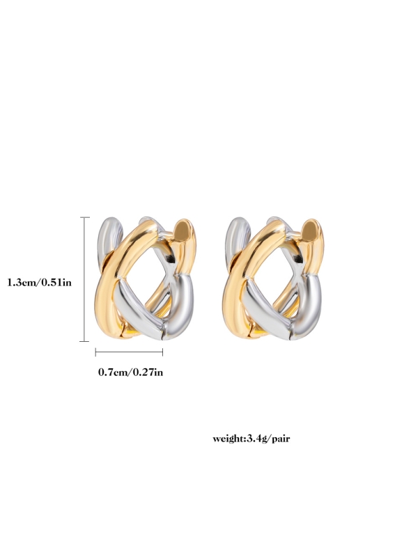 copy of Créoles Ovales Élégantes en Acier Inoxydable Doré 65 mm