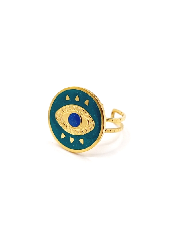 copy ofcopy ofcopy ofcopy ofcopy ofcopy ofBague dorée ajustable avec pierre naturelle lapis-lazuli