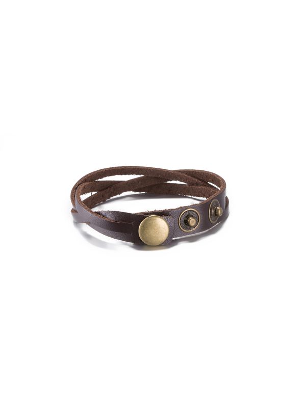 Bracelet tressé cuir