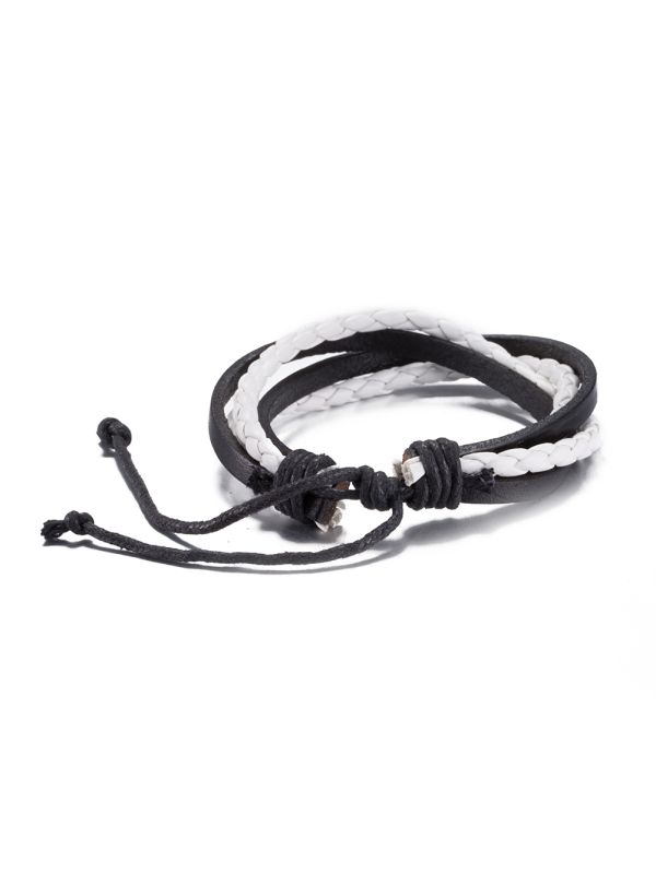 Bracelet tressé cuir