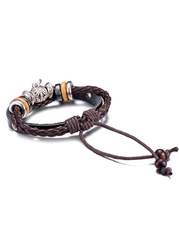 Bracelet breloque cuir